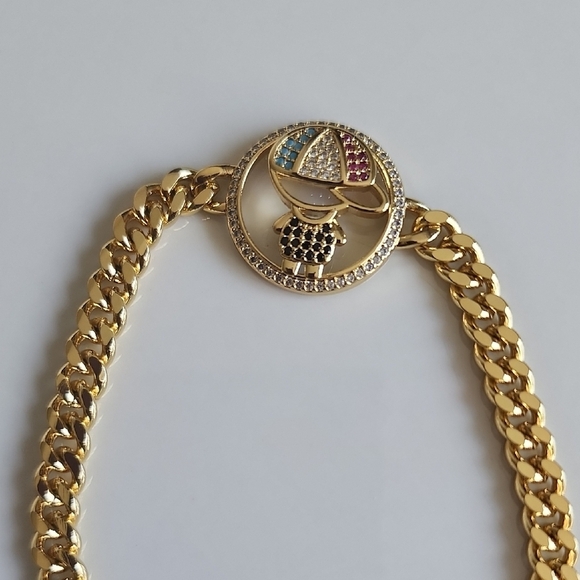 Fashion Jewelry Gold and Multicolor Bracelet - Picture 2 of 4